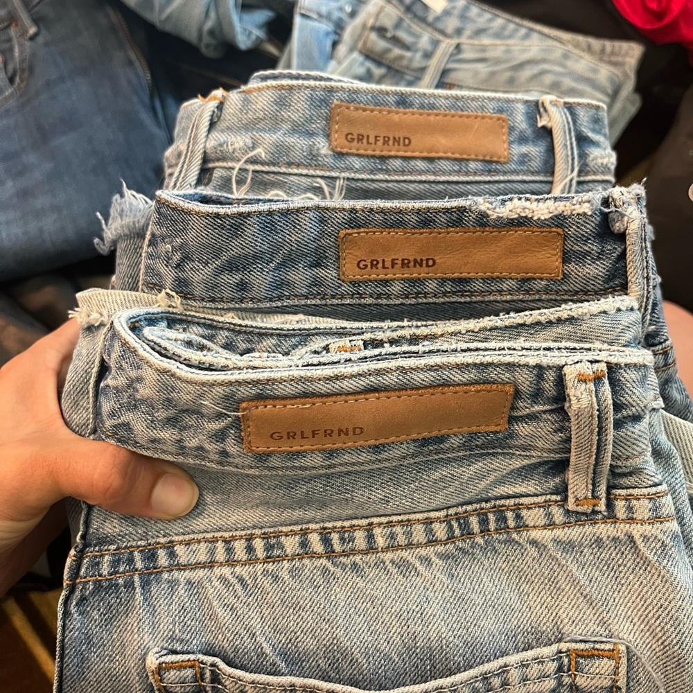 GRLFRND Women's Blue Jeans Bundle 3 Pairs Total